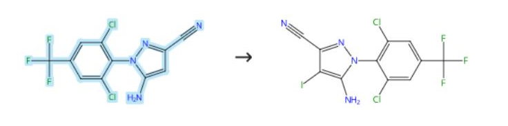 The synthesis and iodination reaction of 5-amino-3-cyano-1- (2,6-dichloro-4-trifluoromethylphenyl) pyrazole